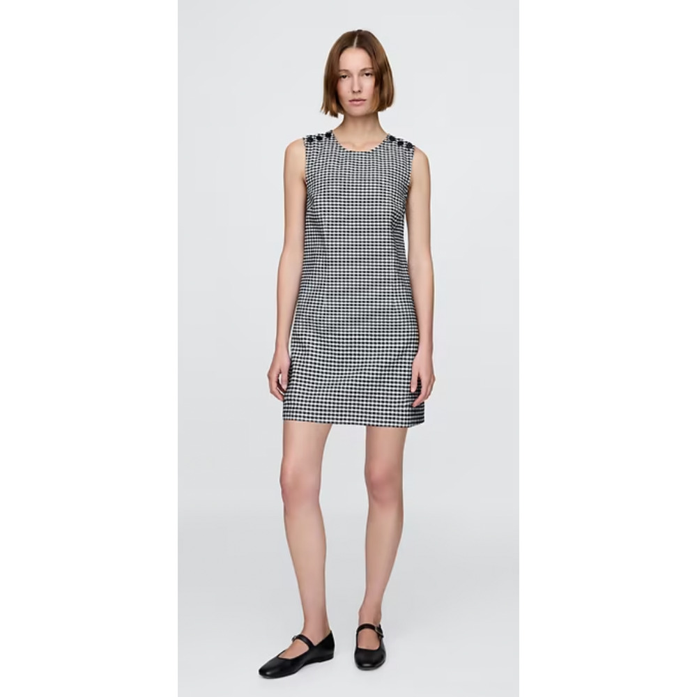 NWT Gap × DÔEN Gingham Denim Mini Dress - Size 4